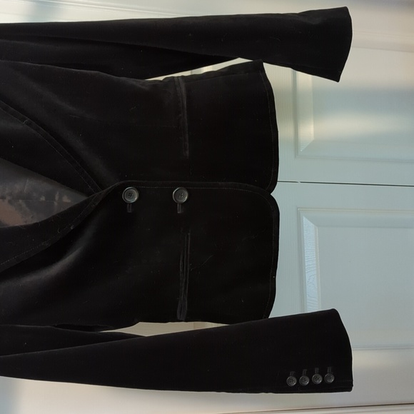 Express Design Studio black velvet blazer jacket - Picture 2 of 4